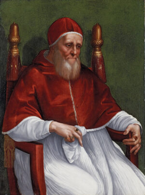Raffael und Werkstatt (1483–1520), Bildnis des Papstes Julius II., 1511 / 12