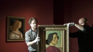 Austellungsaufbau von "Botticelli" im Städel. Foto: Norbert Miguletz