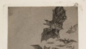 Francisco de Goya; Der Schlaf der Vernunft gebiert Ungeheuer (aus: Los Caprichos); Blatt 43; 1797-1799; 1. Auflage; 1799; Radierung und Aquatinta, 18 x 12,2 cm; Städel Museum, Frankfurt am Main