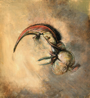 Alfred Kubin; Das Auge, um 1906; Tempera auf Katasterpapier, 42,8 x 39,3 cm; Oberösterreichisches Landesmuseum, Linz