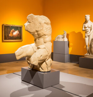 Torso vom Belvedere, um 1800 –1815; Gipsabguss, wahrscheinlich in Rom nach derantiken Marmorstatue des Apollonius von Athen geschaffen; 127 × 78 × 90 cm; Royal Academy of Arts, London
