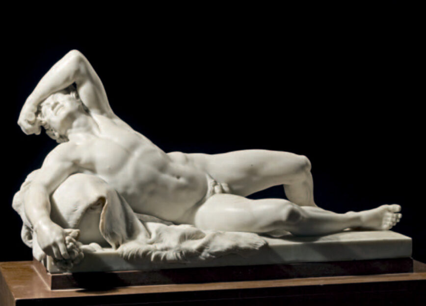 Johan Tobias Sergel (1740–1814); Faun, 1774; Marmor, 47 x 86 cm; Sinebrychoff Art Museum,