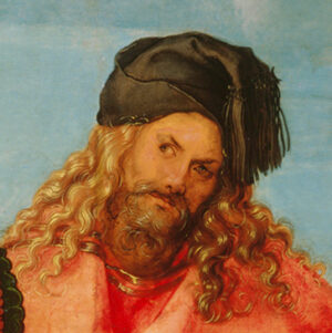 Dieser Trommler trägt Dürers Geischtszüge – Detail aus: Albrecht Dürer (1471–1528); Trommler und Pfeiffer, um 1503/05;
Lindenholz, 94 x 51,2 cm; Köln, Wallraf-Richartz-Museum & Fondation Corboud; © Rheinisches Bildarchiv Köln