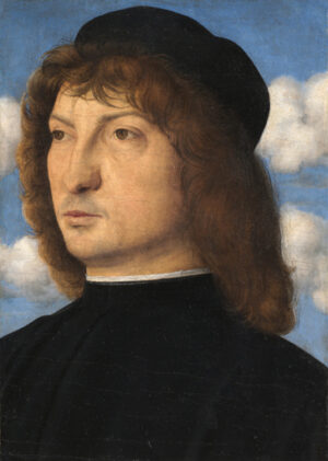 Ebenfalls vorbildhaft: Giovanni Bellini (zwischen 1430 und 1435–1516); Portait eines Venezianers, 1500; Holz, 27,6 x 18 cm; National Gallery of Art, Washington; © Washington, National Gallery of Art, Samuel H. Kress Collection