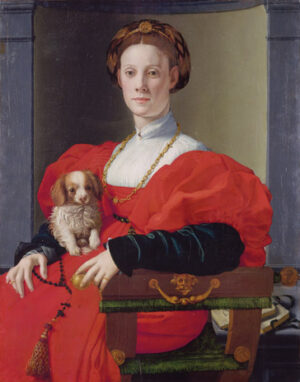 In der Blickachse: Agnolo Bronzino (1503-1572); Bildnis einer vornehmen Dame, um 1530/40; Mischtechnik auf Pappelholz, 90 x 71 cm; Städel Museum, Frankfurt am Main; Foto: Städel Museum - U. Edelmann - ARTOTHEK