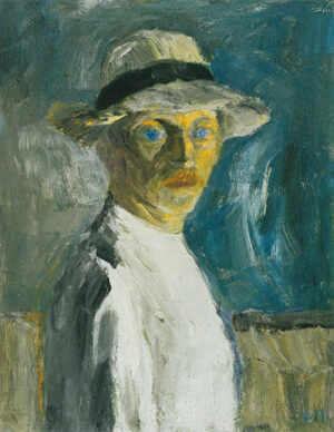 Selbstbildnis 1917: Emil Nolde (1867–1956); Selbstbild, 1917; Öl auf Sperrholz, 83,5 x 65 cm; Nolde Stiftung Seebüll; © Nolde Stiftung Seebüll