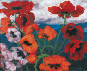 Emil Nolde (1867–1956); Großer Mohn (rot, rot, rot), 1942; Öl auf Leinwand, 73,5 x 89,5 cm;
Nolde Stiftung Seebüll © Nolde Stiftung Seebüll