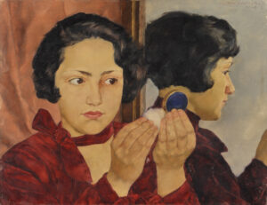 Lotte Laserstein (1898–1993); Russisches Mädchen mit Puderdose, 1928; Öl auf Holz, 31,7 x 41 cm; Städel Museum, Frankfurt am Main; Foto: Städel Museum – ARTOTHEK; © VG Bild-Kunst, Bonn