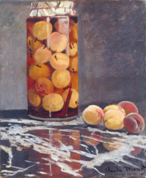 Inspiration Monet: Claude Monet (1840-1926); Jar of Peaches, c. 1866; oil on canvas; 55,5 x 46 cm; Galerie Neue Meister, Staatliche Kunstsammlungen Dresden; © Galerie Neue Meister, Staatliche Kunstsammlungen Dresden