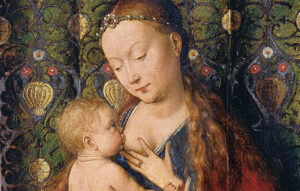Detailansicht aus van Eycks "Lucca-Madonna"