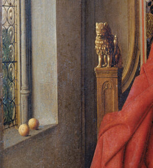 Detailansicht aus van Eycks "Lucca-Madonna".