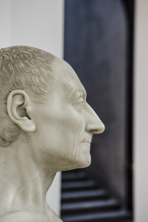 Zurückhaltendes Wesen: Johann Nepomuk Zwerger (1796–1868); Bildnisbüste Johann Friedrich Städel, 1829; Marmor; Städel Museum, Frankfurt am Main; Foto: Städel Museum