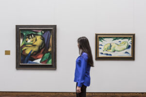 Im Dialog: die zwei Tierbildnisse in der Jubiläumsausstellung. Foto: Städel Museum