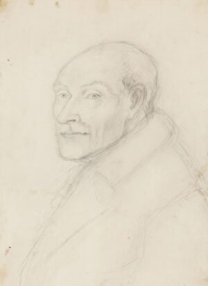 Entstand nach seinem Ableben: Porträt Johann Friedrich Städel, um 1850 (?); Johann David Passavant (zugeschrieben); Bleistift auf Büttenpapier, 394 mm x 250 mm; Städel Museum, Frankfurt am Main; Foto: Städel Museum