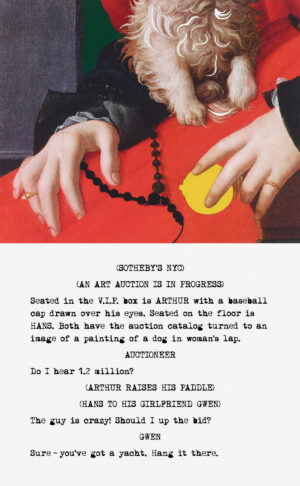 John Baldessari (*1931); Movie Scripts / Art: Hang in there, 2014; Diptychon; gefirnisster Tintenstrahldruck mit Acrylfarbe auf Leinwand, 273,7 x 169,6 cm; Kadist Art Foundation; Foto: John Baldessari studio; © John Baldessari studio