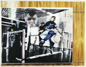 Dierk Schmidt (*1965); Freedom. Aus dem Zyklus: SIEV-X. Zu einem Fall von verschärfter Flüchtingspolitik (19-teilig); Öl auf PVC-Folie, 99,3 x 126 cm; 2001/02; Aus dem Zyklus: SIEV-X. Zu einem Fall von verschärfter Flüchtlingspolitik. 19-teilig, 2001/02; Städel Museum, Eigentum des Städelschen Museums-Verein e.V.; © VG Bild-Kunst, Bonn 2015; Foto: Städel Museum – Artothek