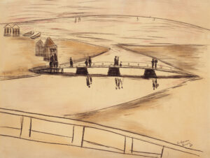 Max Beckmann (1884–1950); Rimini, 1927; schwarze Kreide und Pastell auf Bütten, 50 x 64,8 cm; Privatsammlung; © VG Bild-Kunst, Bonn 2016