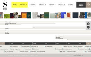 Alles im Blick: Informationen zu Werken, Künstlern, Stilen und Schulen sowie zu historischen und kulturellen Kontexten bietet im Kurs der Zeitstrahl an.