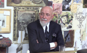 November 2015 in Teltow: Der Maler, Grafiker und Bildhauer Markus Lüpertz im Gespräch. Foto: Städel Museum