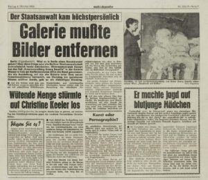 Ein Skandalmaler war geboren: Zeitungsausschnitt aus der Nacht-Depesche vom 4. Oktober 1963