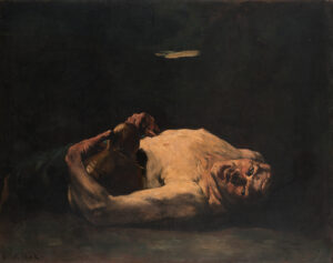 Théodule Ribot: Die leere Flasche (ca. 1876–81); Öl auf Leinwand, 73 × 92,5 cm; Städel Museum, Frankfurt am Main; erworben 2015 mit Mitteln aus dem Nachlass Werner Wirthle