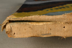 Zwei übereinander gespannte textile Bildträger