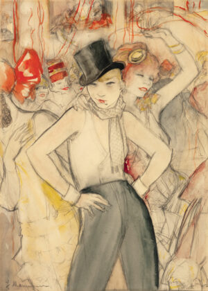 Jeanne Mammen: o. T. (Sie repräsentiert), um 1928, Aquarell und Bleistift, Privatbesitz © Förderverein der Jeanne-Mammen-Stiftung e.V., VG Bild-Kunst, Bonn 2017, Foto: Mathias Schormann, Berlin