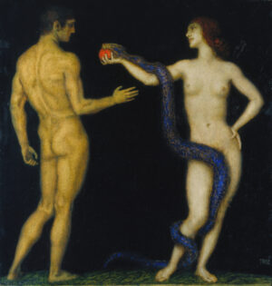 Franz von Stuck: Adam und Eva (nach 1920); Öl auf Holz, Städel Museum, Frankfurt am Main