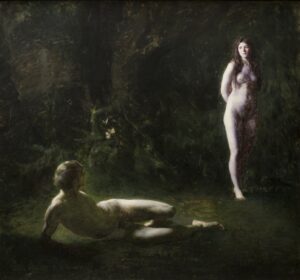 Julius Paulsen: Adam und Eva, 1887, Öl auf Leinwand, Statens Museum for Kunst, Kopenhagen
