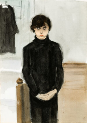 Jeanne Mammen, o. T. (Selbstbildnis), um 1926, Aquarell, Förderverein der Jeanne-Mammen-Stiftung e.V., © VG Bild-Kunst, Bonn 2017, Foto: Mathias Schormann