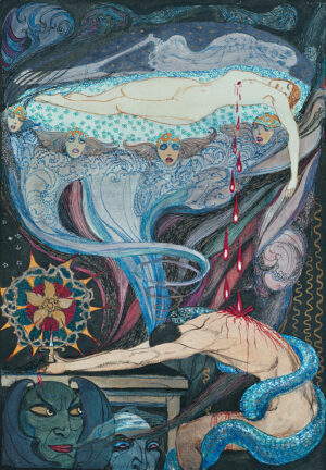 Jeanne Mammen: Mörder und Opfer (Reue), um 1908–1914, Jeanne-Mammen-Stiftung, Berlin © VG Bild-Kunst, Bonn, Foto: © 2016 Reschke, Steffens & Kruse