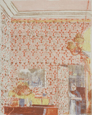 Edouard Vuillard: Intérieur aux tentures roses I, 1899, Blatt 5 der Folge „Paysages et Intérieurs“, Lithografie in fünf Farben, Städel Museum, Frankfurt am Main