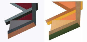 Frank Stella: Cieszowa I (links) und Cieszowa II, beide 1973 © VG Bild-Kunst Bonn