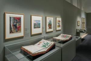Ausstellungsansicht mit dem Florilegium des Grafen Johannes von Nassau-Idstein