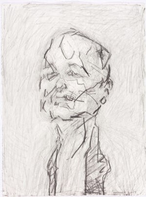 Frank Auerbach, Self-Portrait, 2017, Graphit auf Papier, 76,8 x 57,5 cm, Städel Museum, Frankfurt am Main © Frank Auerbach, courtesy Marlborough Fine Art, Foto: Städel Museum