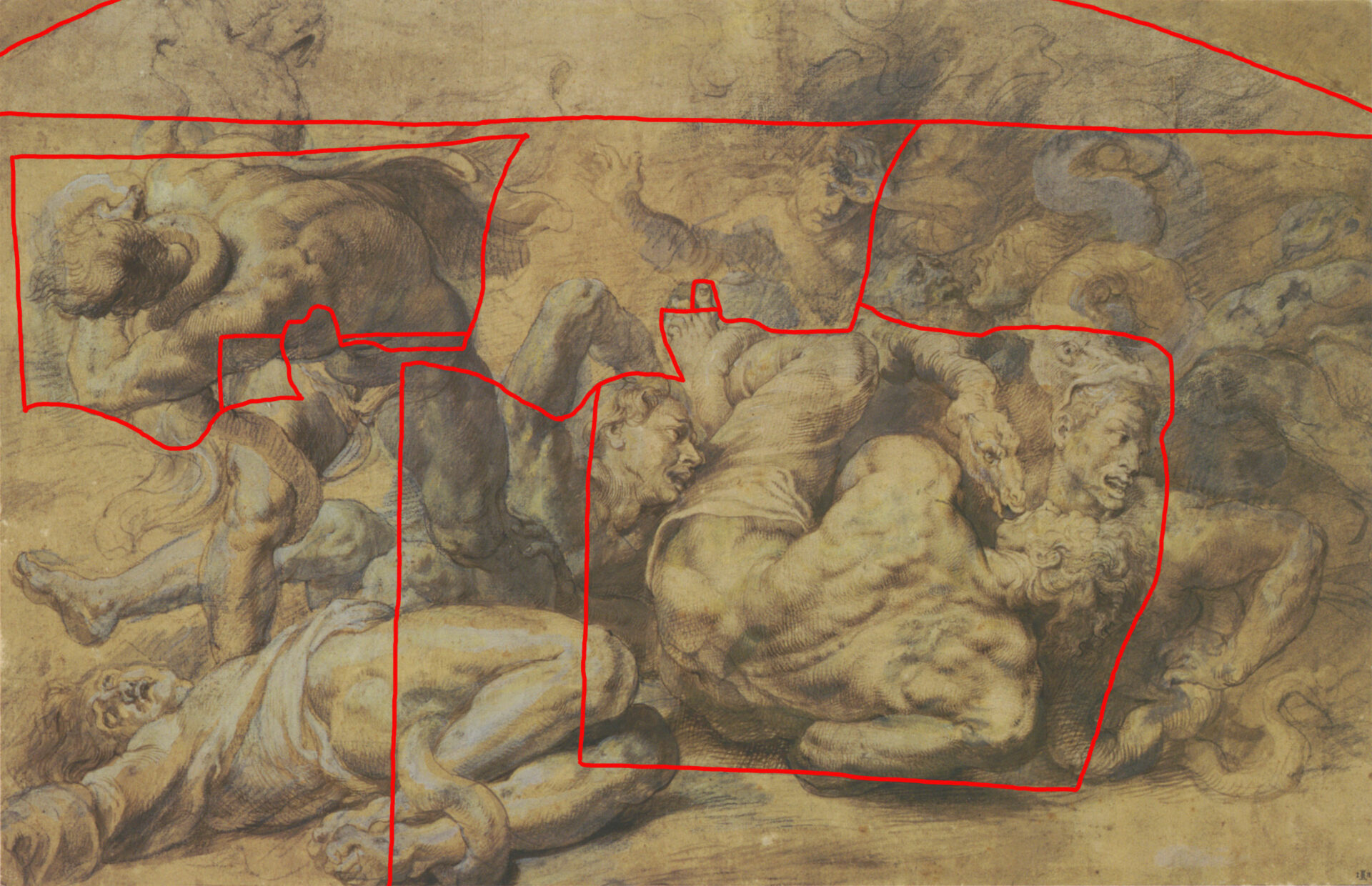 Michelangelo,-von-Rubens-überarbeitet-mit-Rot