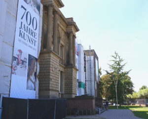 Das verhüllte Städel während der Restaurierung