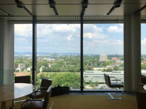 Der Ausblick aus dem 13. Stock der Deutschen Bundesbank, Foto: Städel Museum, Frankfurt am Main