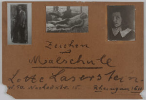 Lotte Laserstein, Selbst gemaltes Schild für ihre Zeichen- und Malschule, undatiert, Berlinische Galerie – Landesmuseum für Moderne Kunst, Fotografie und Architektur, Berlin