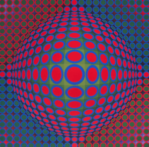 Victor Vasarely, Vega 200, 1968, Acryl auf Leinwand, 200 × 200 cm, Courtesy Galerie Templon, Paris/Brüssel © VG Bild-Kunst Bonn 2018
