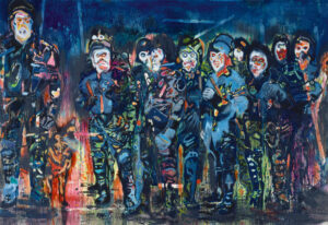 Daniel Richter, Horde, 2007, Städel Museum, Frankfurt am Main, Erworben 2007 aus Mitteln des Städelkomitees 21. Jahrhundert. Eigentum des Städelschen Museums-Vereins e.V., © VG Bild-Kunst, Bonn 2018