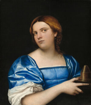 Sebastiano del Piombo, Dame in Blau mit Parfümbrenner, um 1510/11, Öl auf Holz, übertragen auf Hartfaserplatte, 54,7 x 47,5 cm, Washington, National Gallery of Art, © Samuel H. Kress Collection