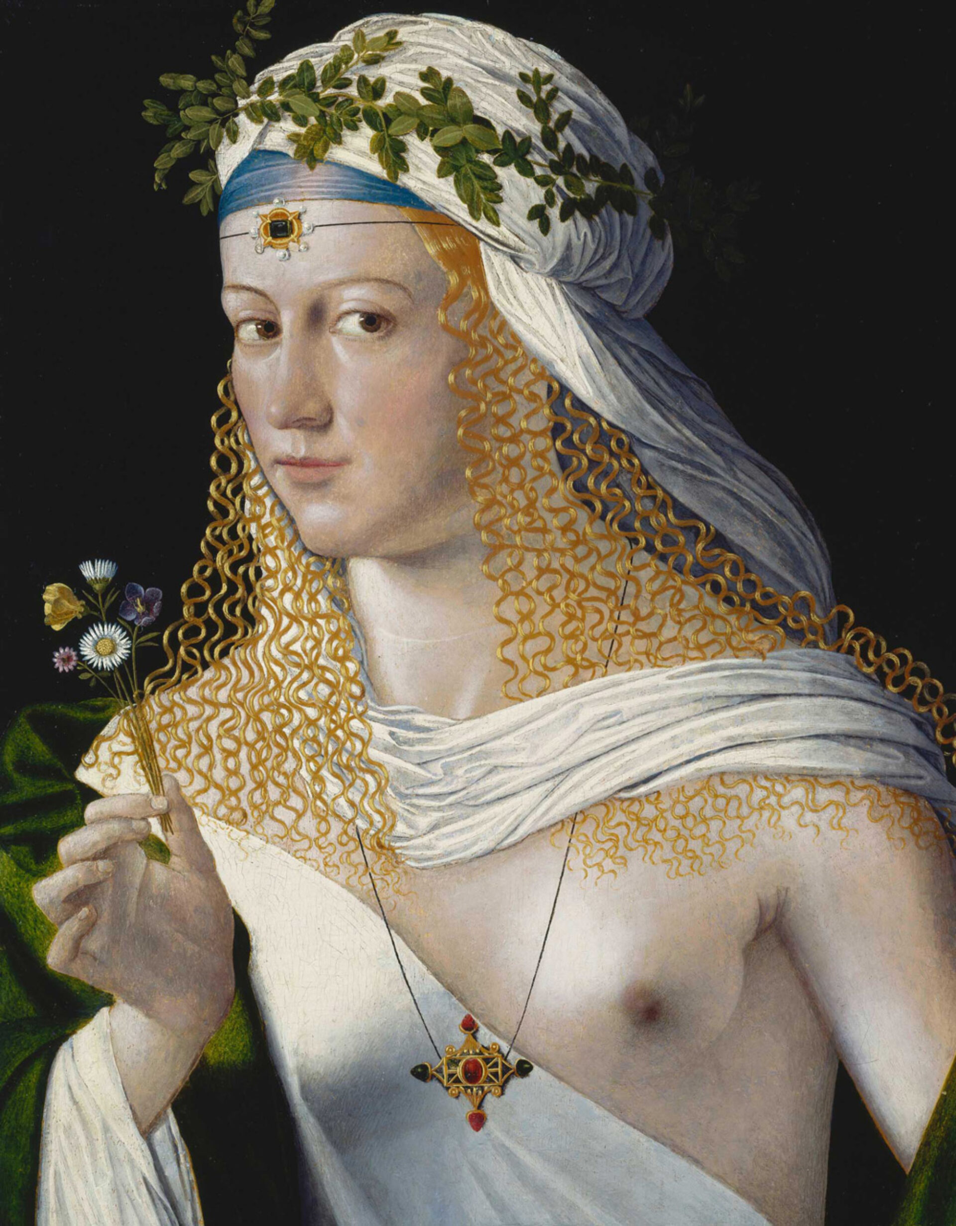 Bartolomeo_Veneto_Idealbild einer jungen Frau als Flora_um 1520