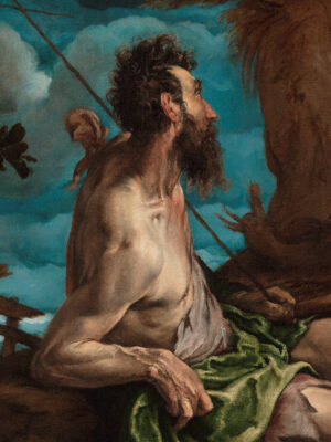 Jacopo Bassano, Der heilige Johannes der Täufer in der Wildnis, Detail, 1558, Bassano del Grappa, Museo Civico