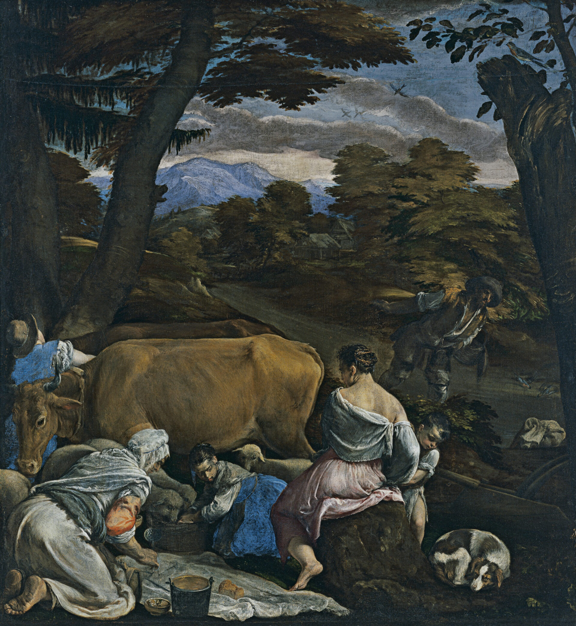 Jacopo Bassano, Pastorale Szene, um 1560, Madrid, Museo Nacional Thyssen-Bornemisza