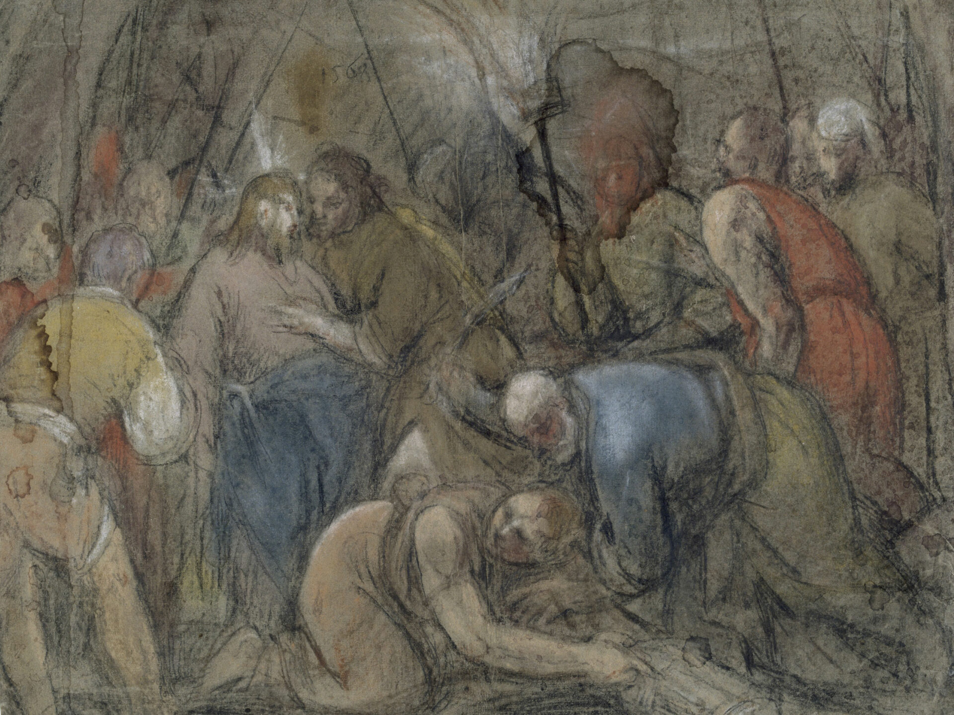 Jacopo Bassano, Studie für eine Gefangennahme Christi, 1568, Paris, Musée du Louvre, Département des Arts Graphiques