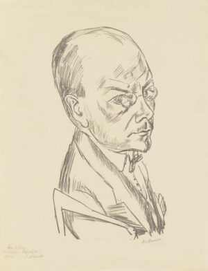Max Beckmann, Bildnis Georg Swarzenski. 1921, Lithografie, Städel Museum, Frankfurt am Main, © VG Bild-Kunst, Bonn 2019