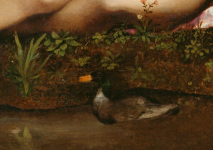 Jacopo Palma Vecchio Zwei ruhende Nymphen (Detail), um 1510–15, Öl auf Pappelholz, Städel Museum Frankfurt am Main