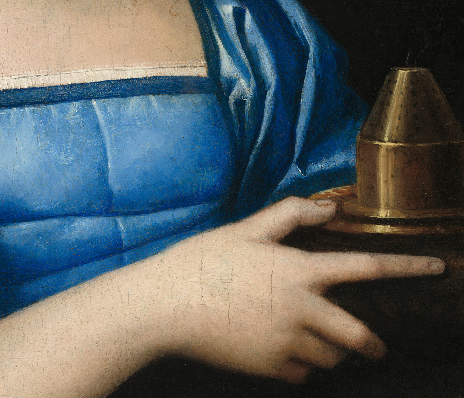 detail-National-Gallery-of-Art,-Sebastiano-del-Piombo,-Woman-as-a-Wise-Virgin
