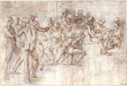 Raffael_Entwurf-für-die-Disputa,-1508-1509